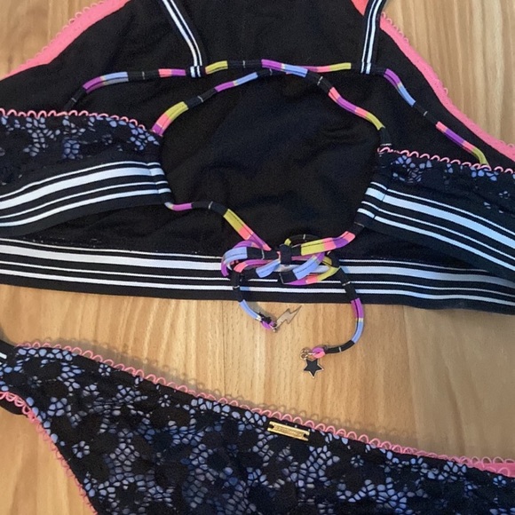 Victoria's Secret Black and Pink Lace Set - Picture 3 of 4